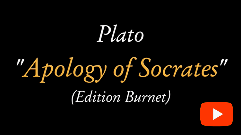 video sample of Plato's Apology of Socrates on YouTube