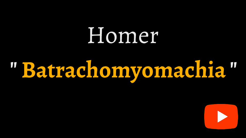 video sample of Homer's Batrachomyomachia, or Battle of frogs and mice, on YouTube