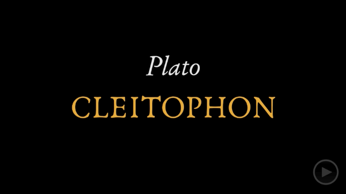 video sample of Plato's dialogue Cleitophon on YouTube