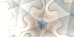 Greek letter Gamma (corresponding to number 3) on a background of flames