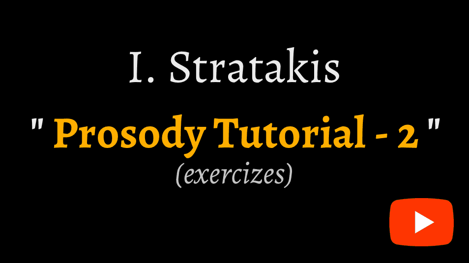 video tutorial about Ancient Greek Prosody on YouTube